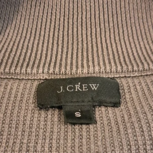J. Crew Men's Textured Small Quarter Zip Mock Neck Pullover Style #H6956 - Picture 3 of 16